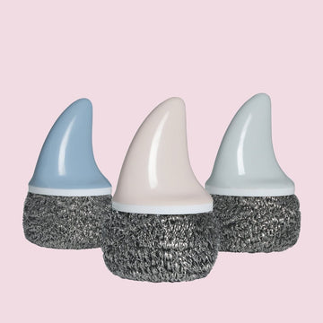 Cute Shark-Fin Pan Scrubber (with 4 scrub refills) - Multitasky