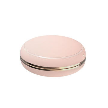 Fun power bank hand warmer shaped like pink macarons