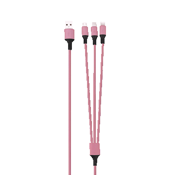 Rainbow 3-Port Long Charging Cable - Multitasky