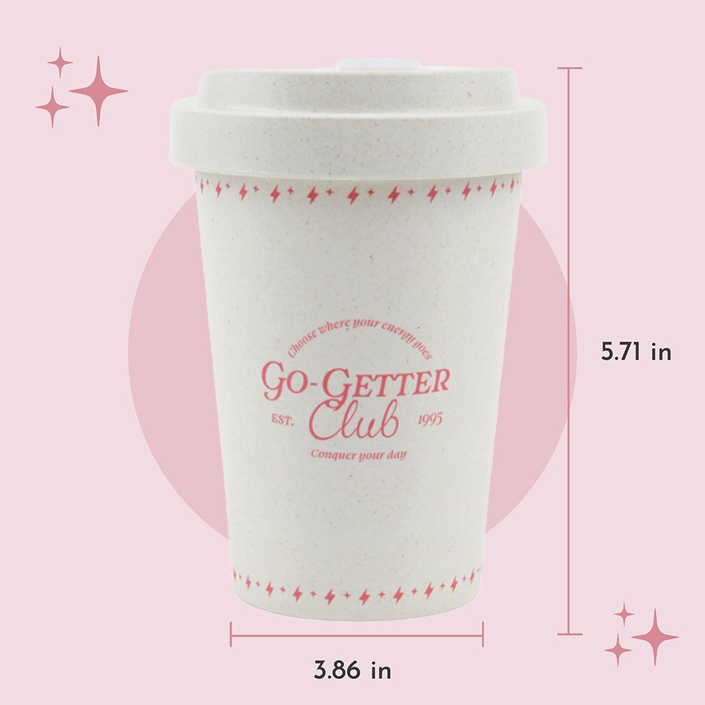 Go - Getter Club 16 oz. Eco - Friendly Coffee Cup - Recycled Coffee Grounds - Multitasky