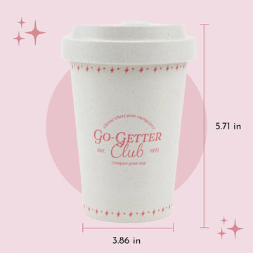 Go - Getter Club 16 oz. Eco - Friendly Coffee Cup - Recycled Coffee Grounds - Multitasky