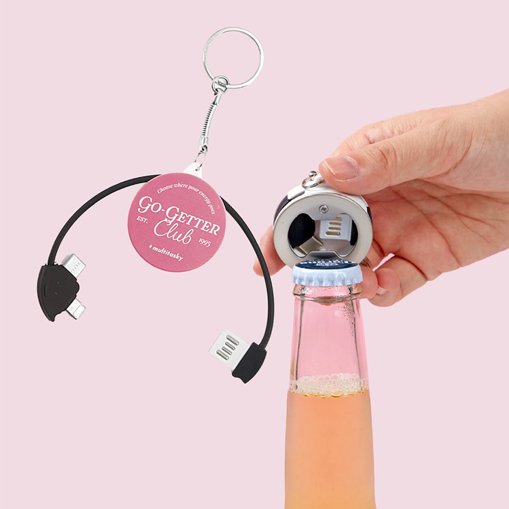 Go - Getter Club 3 - in - 1 Multifunctional USB Charging Cable / Bottle Opener - Multitasky