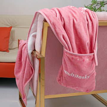 Go - Getter Club Packable Fleece Blanket with Travel Bag - Multitasky