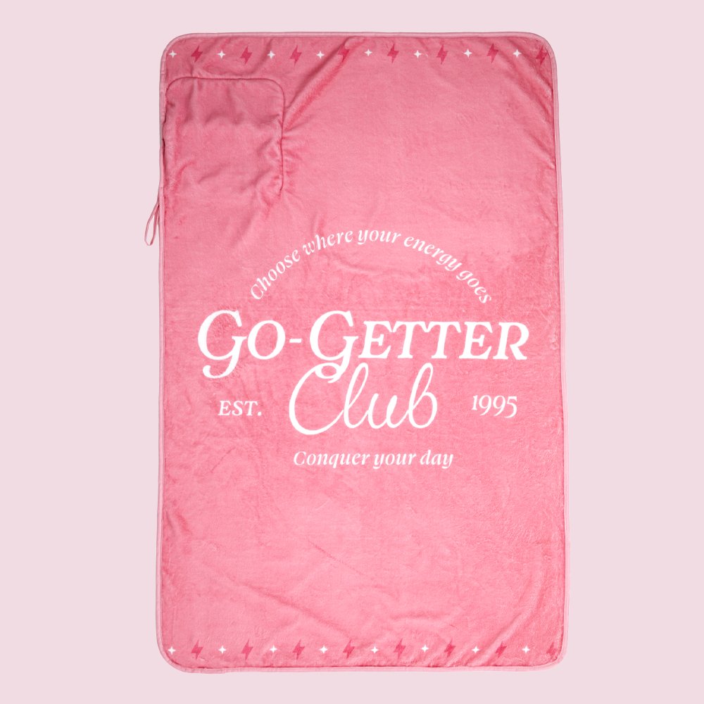 Go - Getter Club Packable Fleece Blanket with Travel Bag - Multitasky