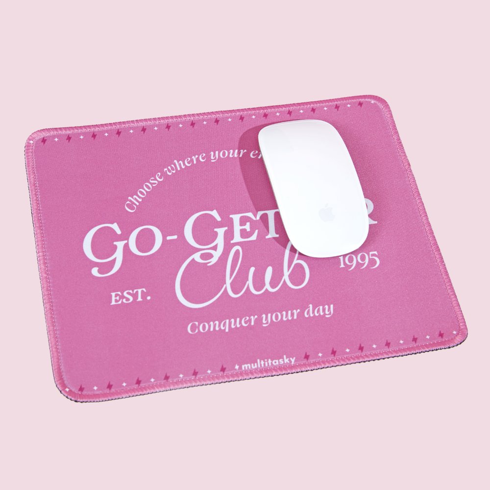 Go - Getter Club Printed Rectangle Mousepad - Multitasky