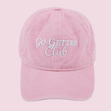 Go - Getter Club Vintage Washed Unstructured Baseball Cap - 100% Cotton - Multitasky