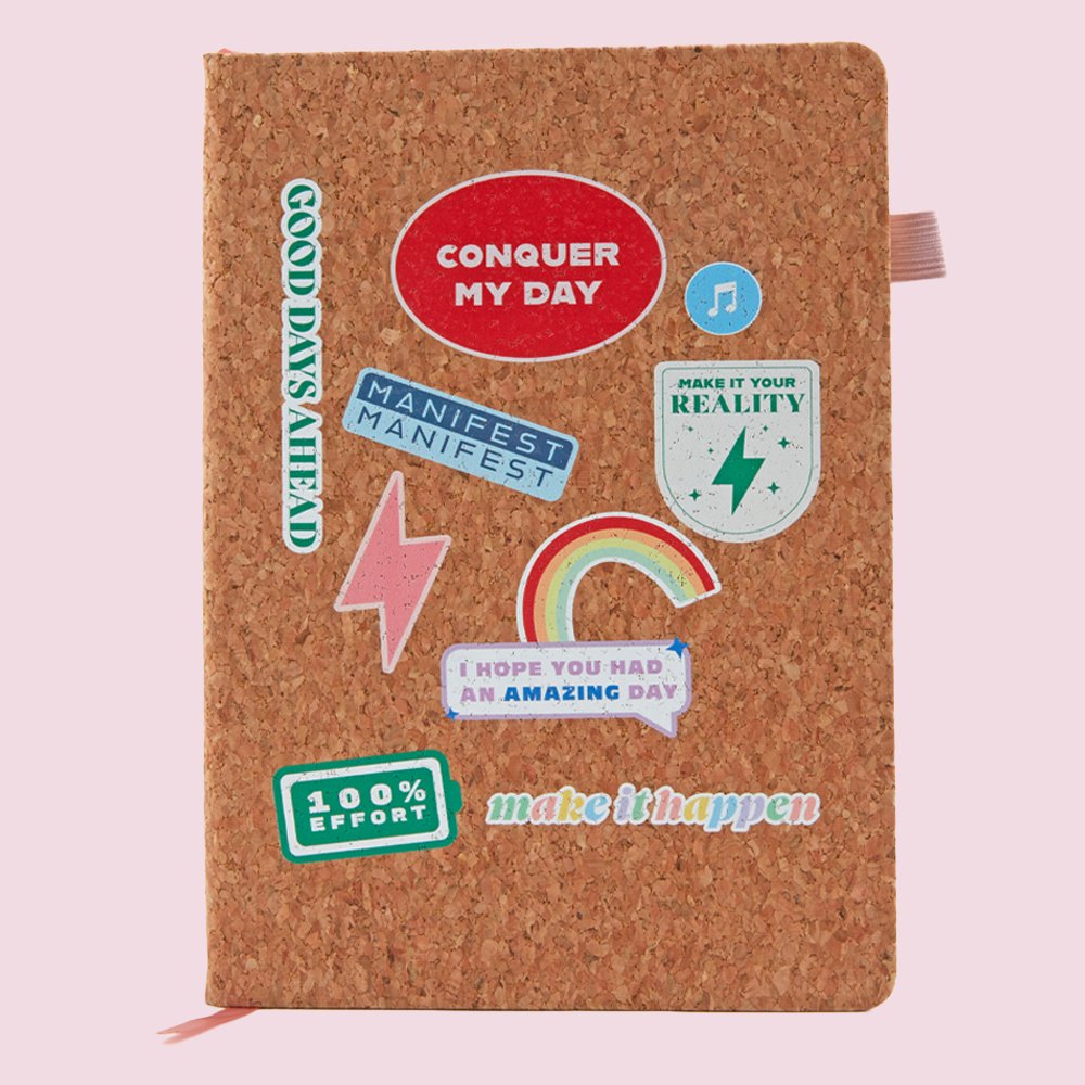 Make It Happen A5 Cork Cover Notebook Journal - Multitasky