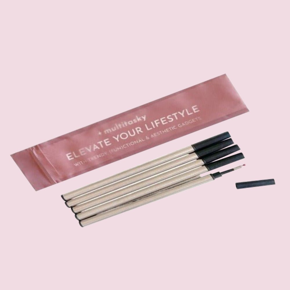 Metallic Ink Refills Black Ink Pen Refills 5-Pack (Deluxe Metal Ink Pen) | Multitasky