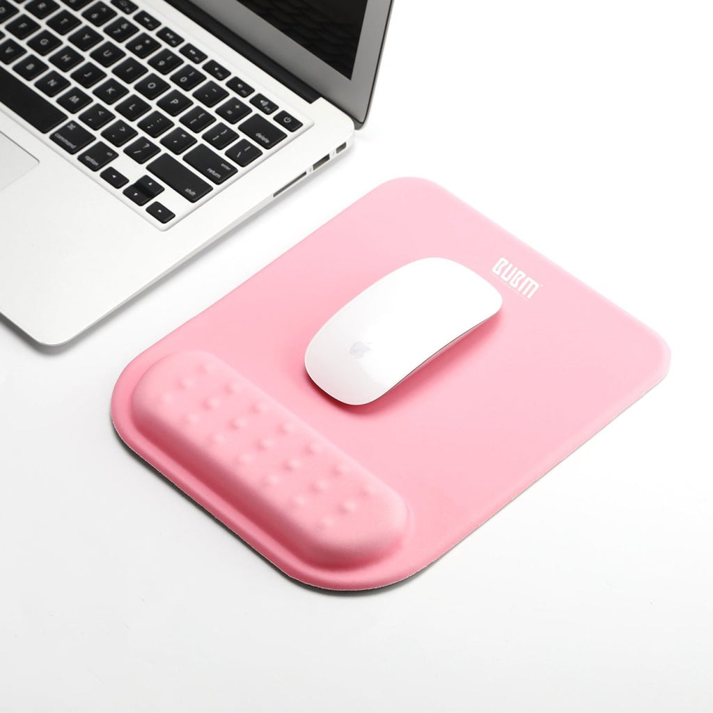 Blush Pink Mouse Pad with Wrist Support - Multitasky