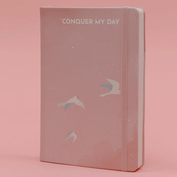 Conquer My Day Hardcover Journal (6 Months Supply, Monthly/Weekly/Daily + Line/Dot Paper) - Designed by Kelly Luc, Limited Edition - Multitasky