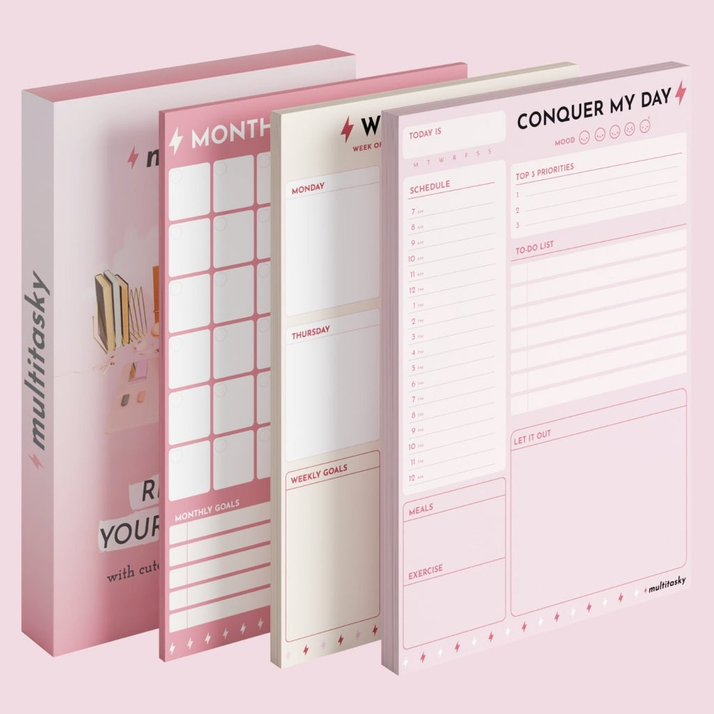 Day Planner Sheets - A5 Planner Refills, Daily, Weekly, Monthly