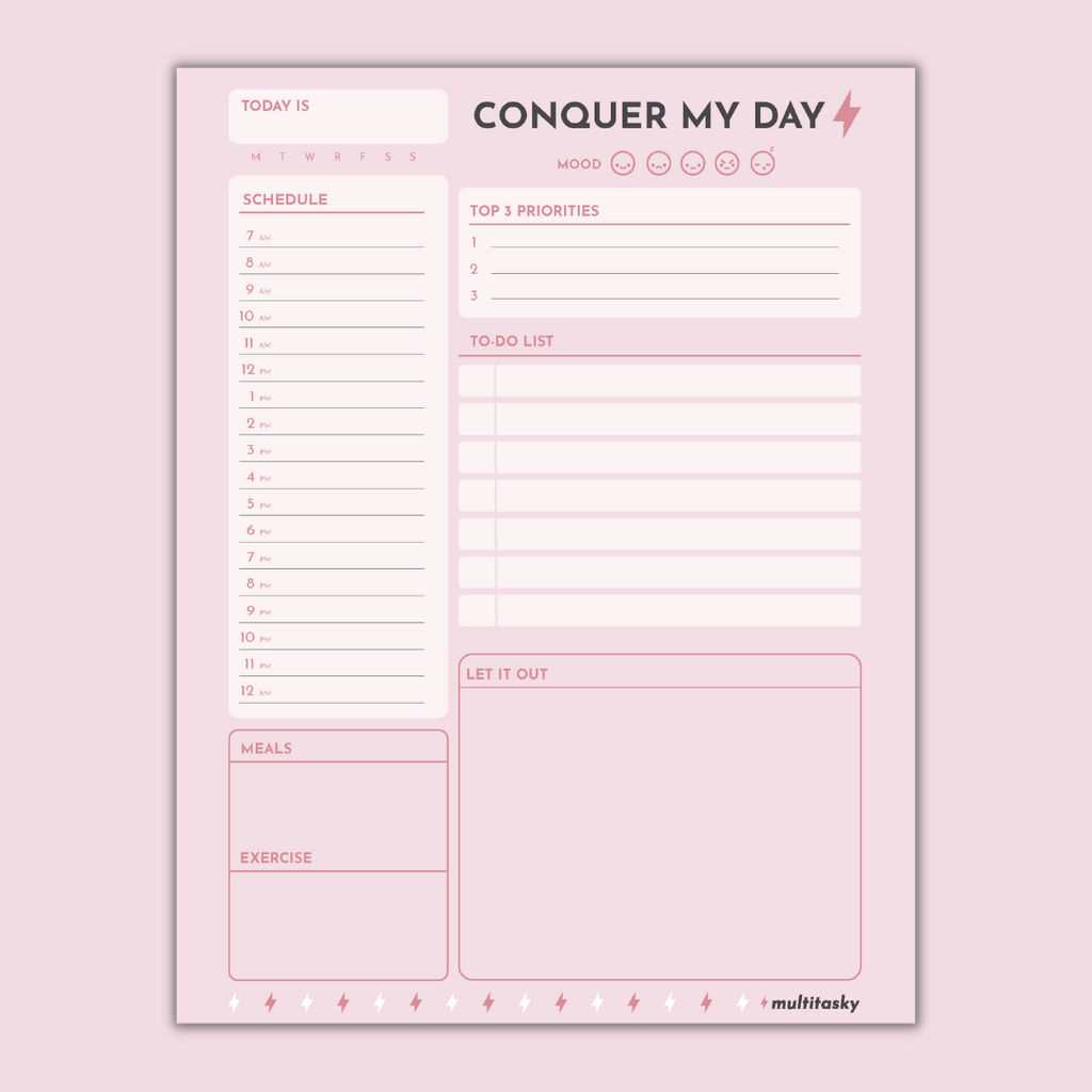 Day Sheets - Conquer My Day Planner Refills