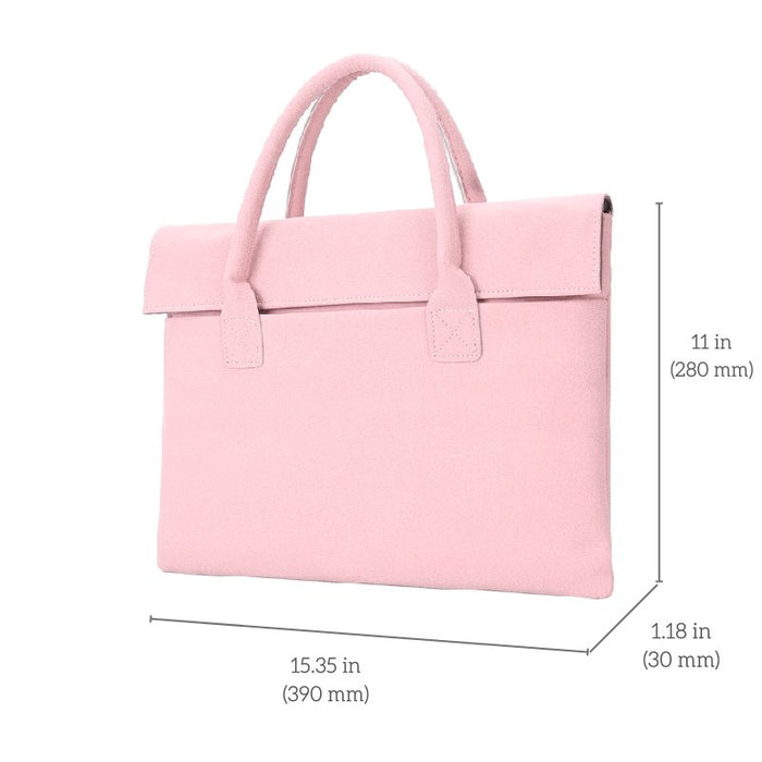 Vegan Leather Waterproof Laptop Bag Pink, Blue or Gray Multitasky
