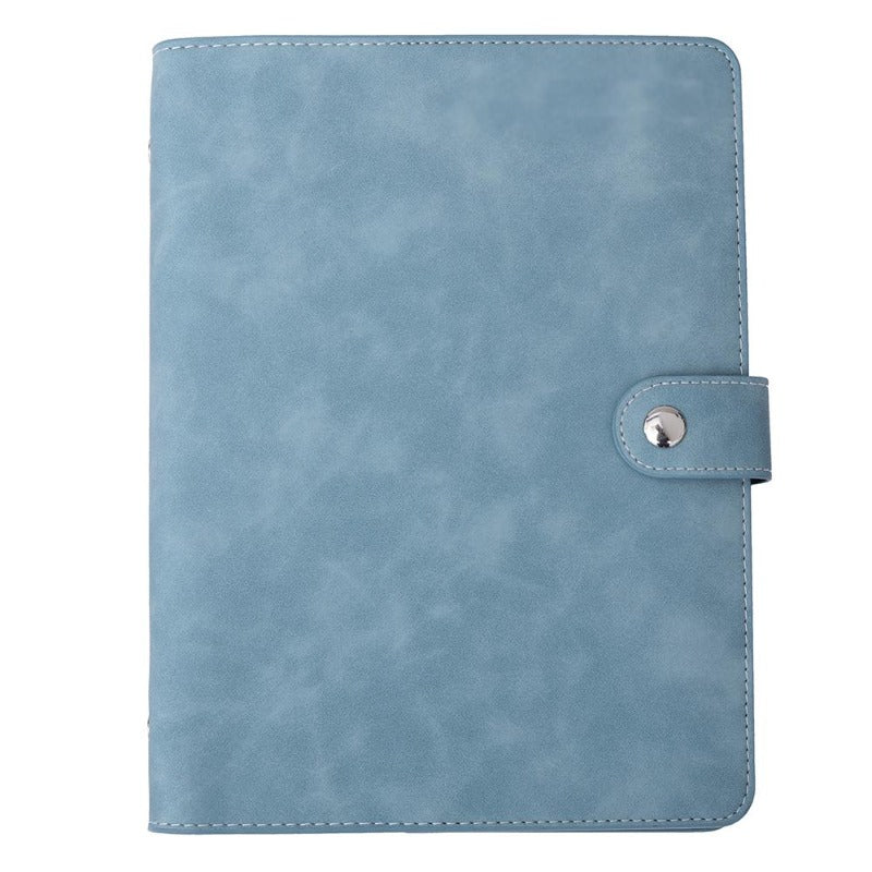 A5 sky blue vegan leather notebook, Multitasky Cute Faux Leather Journal Pocket Personal Organizer, Loose Leaf Notebook, A5 Notebook, Aesthetic Notebook, Daily Planner, Cute Journal for Women, Dot Grid Notebook, Organizer Notebook for Work