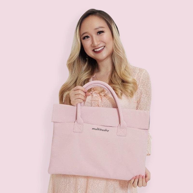 Vegan leather laptop bag by multitasky Clearance