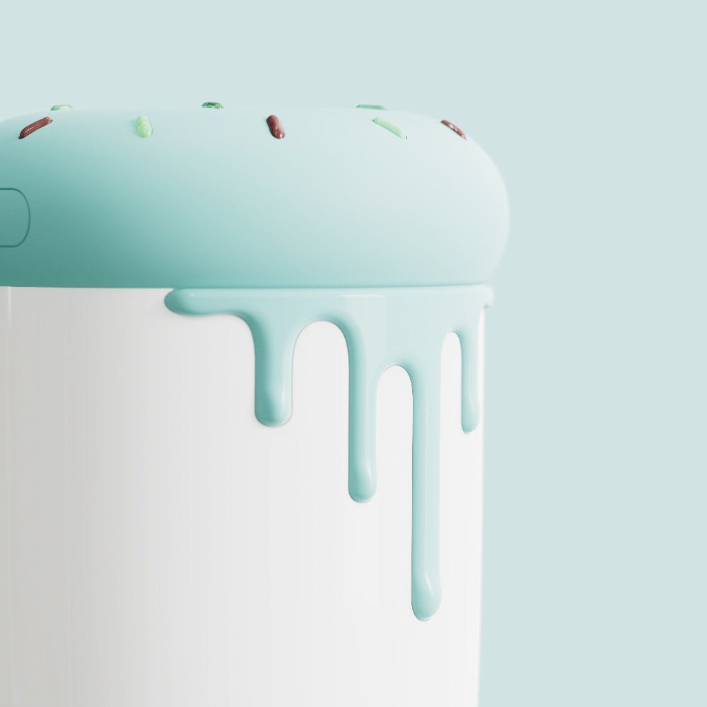 Up close shot of the frosting on the donut humidifier