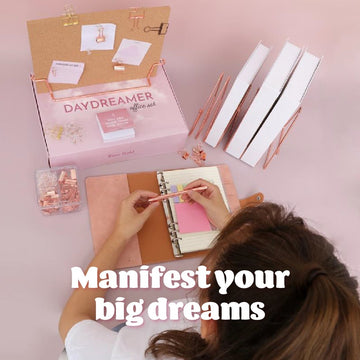 Manifest your dreams - Daydreamer Rose Gold Office Accessories Gift Set - Multitasky