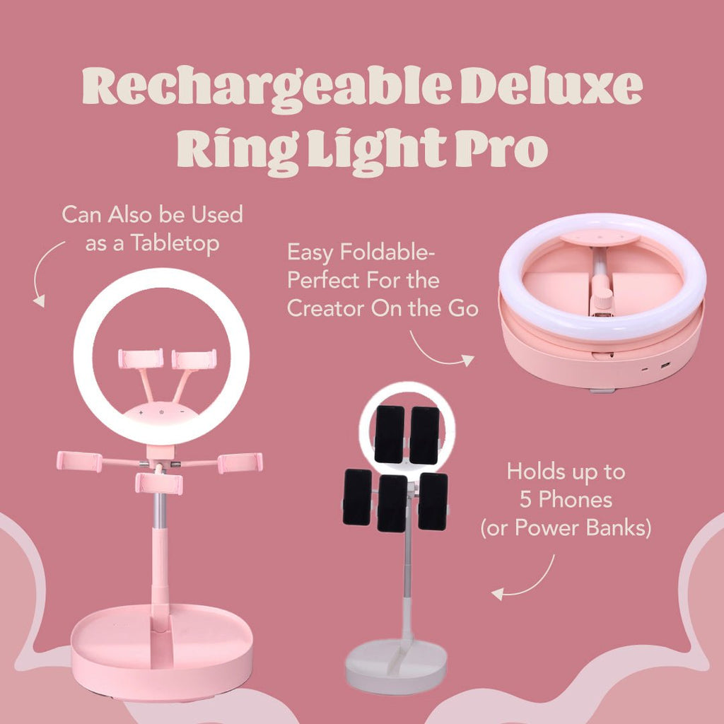 Deluxe Rechargeable Ring Light (with Built-in Battery