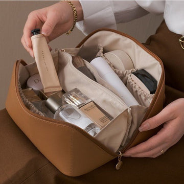 Travel Cosmetics Organizer in Hazelnut Brown - Multitasky