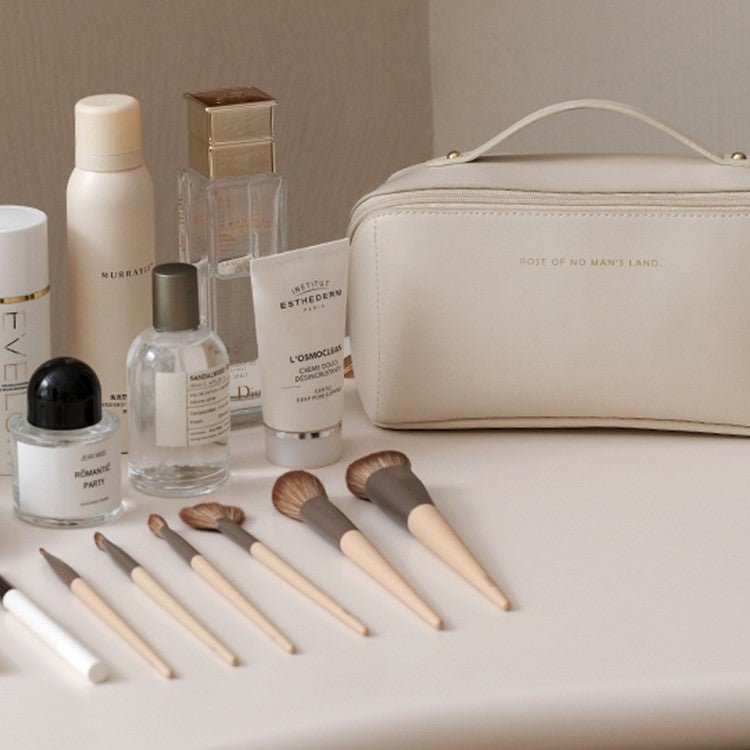 Deluxe Travel Cosmetics Organizer Bag In Cream - Multitasky