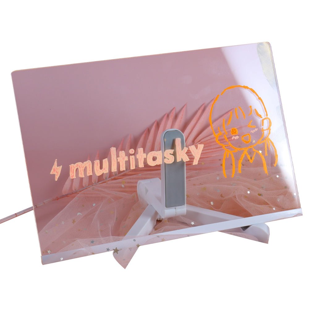 Desktop Glowing Acrylic Board Set (with 7 Colored Markers) - Multitasky