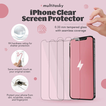 iPhone Clear Screen Protector  (Pack of 3) - Multitasky