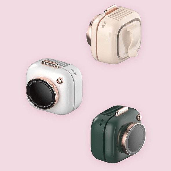 Mini Camera-Shaped Necklace Fan | Multitasky