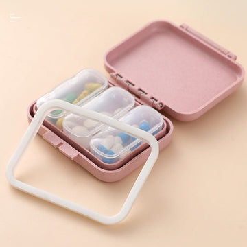 Travel Pill Box Organizer in Pink - Multitasky
