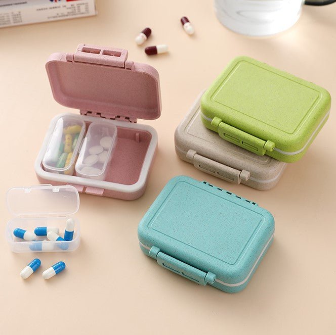 Travel Pill Organizer Small Pill Box,with 15 Divided Tiny