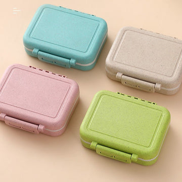 Square Pretty Cool Designer Pill Box Case Organizer Tablet Storage  Container Cute Small Tiny Pocket Travel Case for Purse Mini