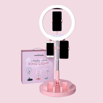 Multitasking Foldable Ring Light (3 Phone Holders) - Multitasky