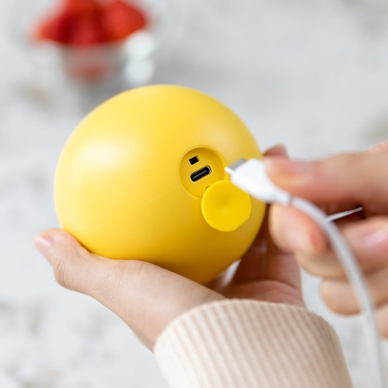 Ozone odor eliminator egg (Ozone Generator)  in yellow - charging port