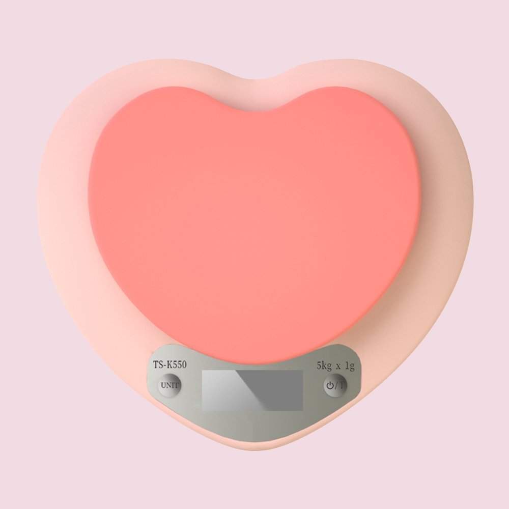 Pink Heart-Shaped Kitchen Scale - Multitasky