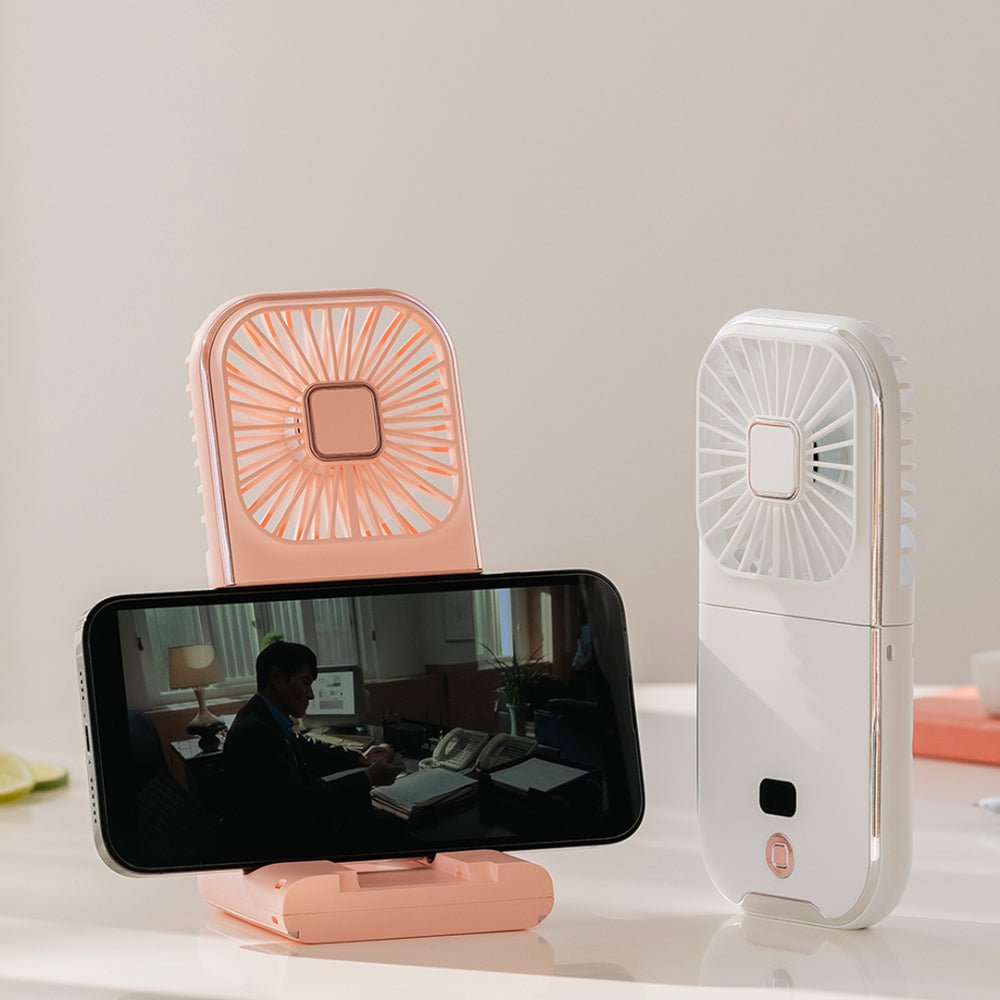 Portable Personal Fan + Power Bank + Phone Stand PRO (with Display Screen) - Multitasky
