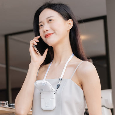 Portable Personal Fan With Power Bank, Phone Stand, And Display Screen ...