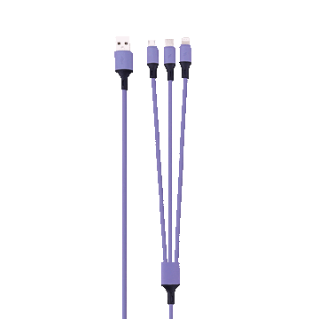 Rainbow 3-Port Long Charging Cable - Multitasky