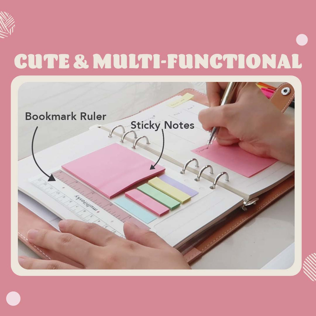 Sticky Note Ruler Insert for A5/A6 Looseleaf Notebook - Multitasky