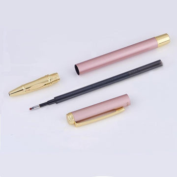 Custom engraved metal pen in light pink