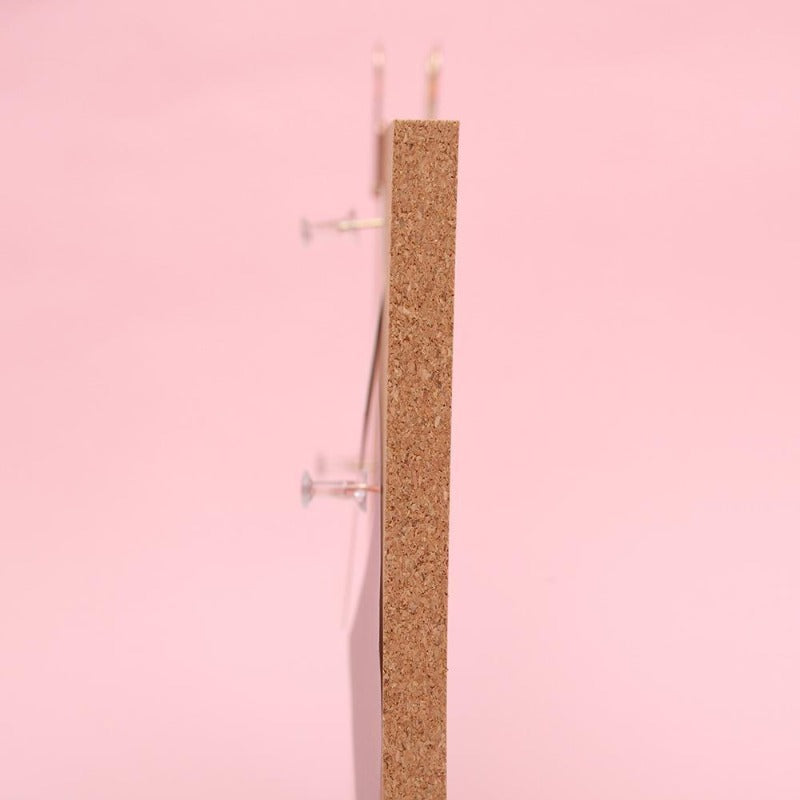 Standing cork board for desk