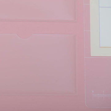 Pink desk pad organizer with pockets