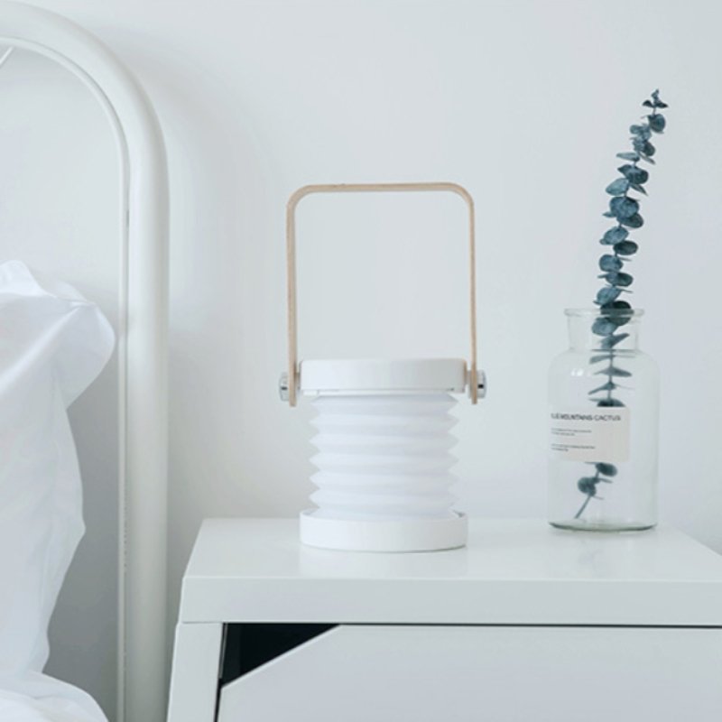 lantern lamp on bed side table in white - Multitasky