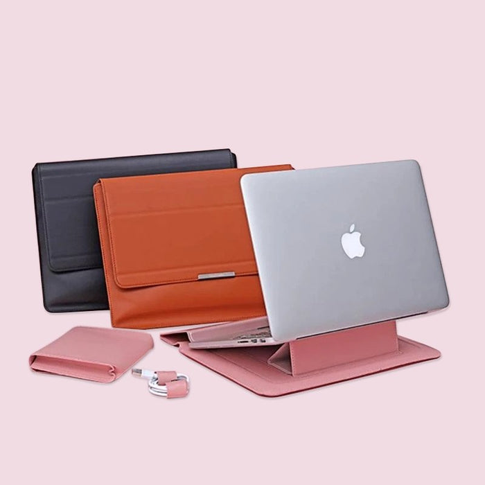 Transformable Vegan Leather Laptop Bag Set Multitasky