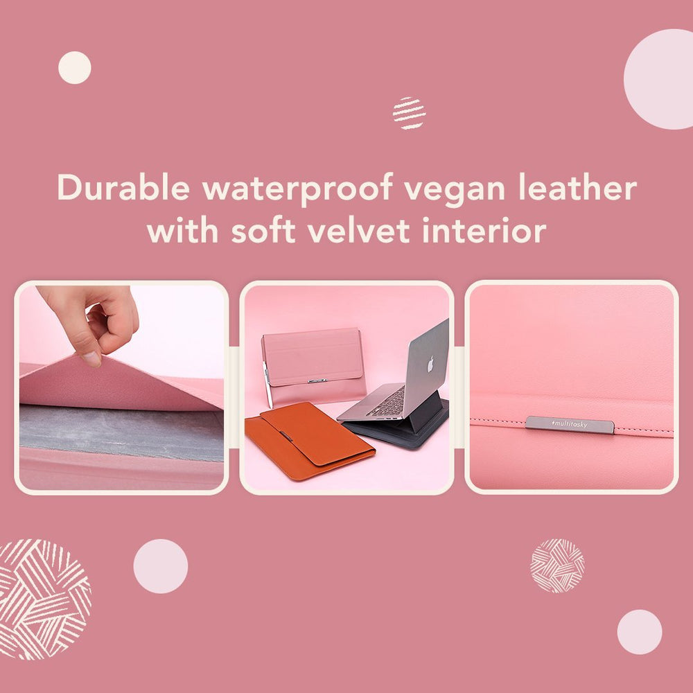 Transformable Vegan Leather Laptop Bag Set Multitasky