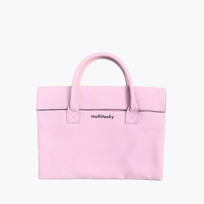 Vegan Leather Waterproof Laptop Bag Pink, Blue or Gray Multitasky
